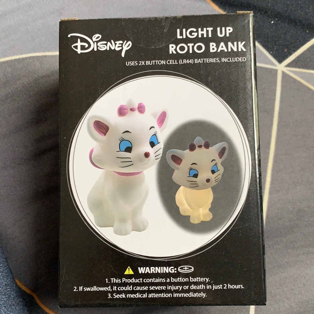 Disney Marie Aristocat Light Up Roto Bank